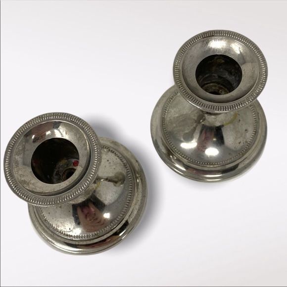 VINTAGE | 2 Silver Plated Candlestick Holders - Picture 11 of 11